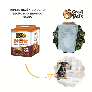 Tapete Higiênico Ultra Secão Max 90x90  Great Pets 30und em Oferta na Shopee