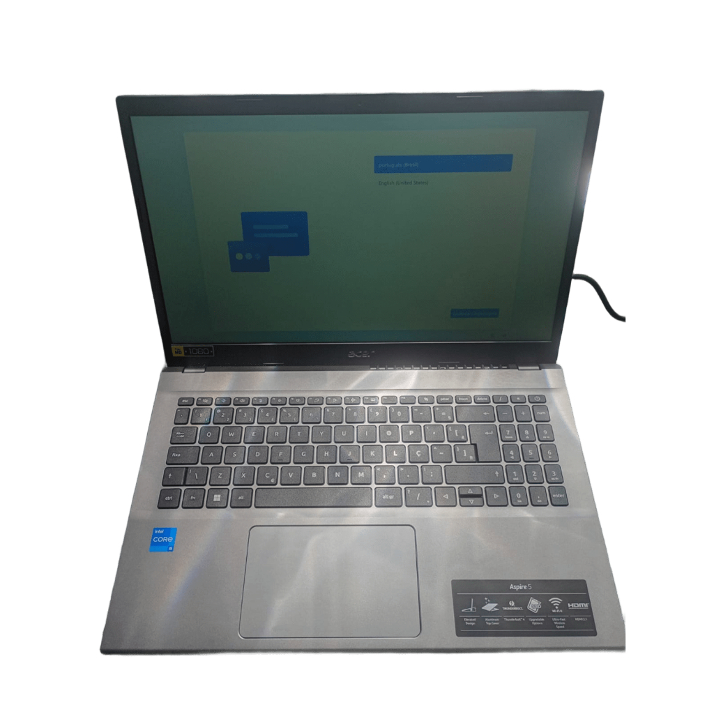 Notebook Acer Aspire 5 A515-57-51W5 Intel CORE I5 - 12450H 8GB 256 GB SSD Tela 15.6'' Full HD Linux Gutta