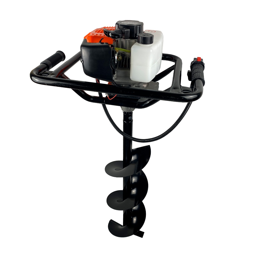 Perfurador de Solo a Gasolina 52cc 2,5HP com Broca 80x20cm + 2x