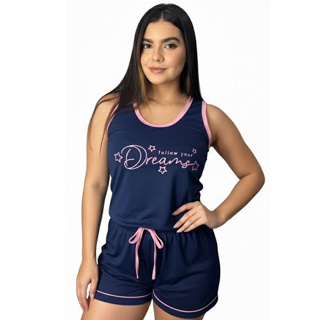 Baby Doll Regata Estampado/ Pijama Feminino/ Conjunto Feminino em Oferta na Shopee
