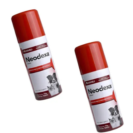 KIT C/2 UND Neodexa Spray Cães Gatos 125ml Coveli Kit Economico ...