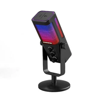Microfone RGB Gamer Ravação de Live Jogo Condensador Podcast Alta Sensibilidade Gravador ao vivo