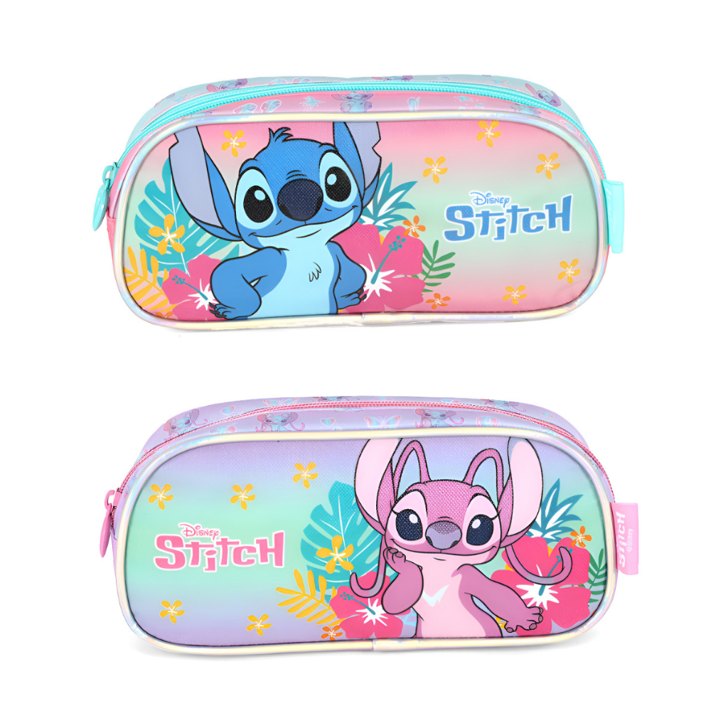 Estojo Simples Infantil Stitch E Angel Cor Roxo e Rosa | Shopee Brasil