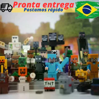 Blocos De Montar brinquedo personagens minecraf