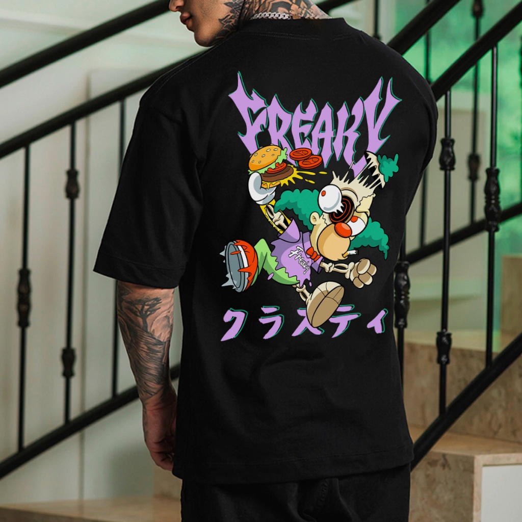 シャツ UE 19S/S GRAFFITI REGULAR COLLAR SHIRT Camiseta Camisa Oversized Streetwear Desenho Simpson Personagem