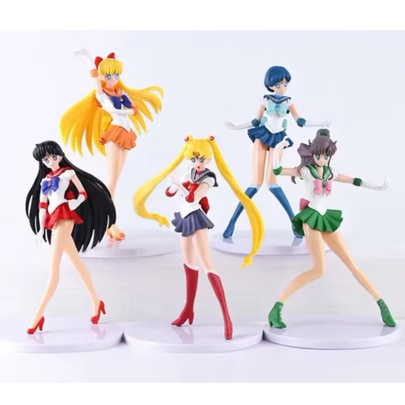 kit 5 boneco Action figure Sailor moon Rei hino makoto kino minako Ami ...