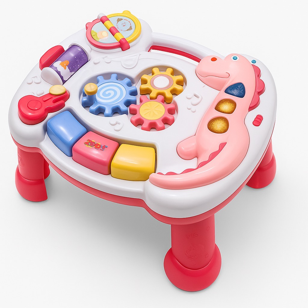 Mesa De Atividades Infantil Brinquedo Educativo Bebê 6 Meses Com Pernas ...