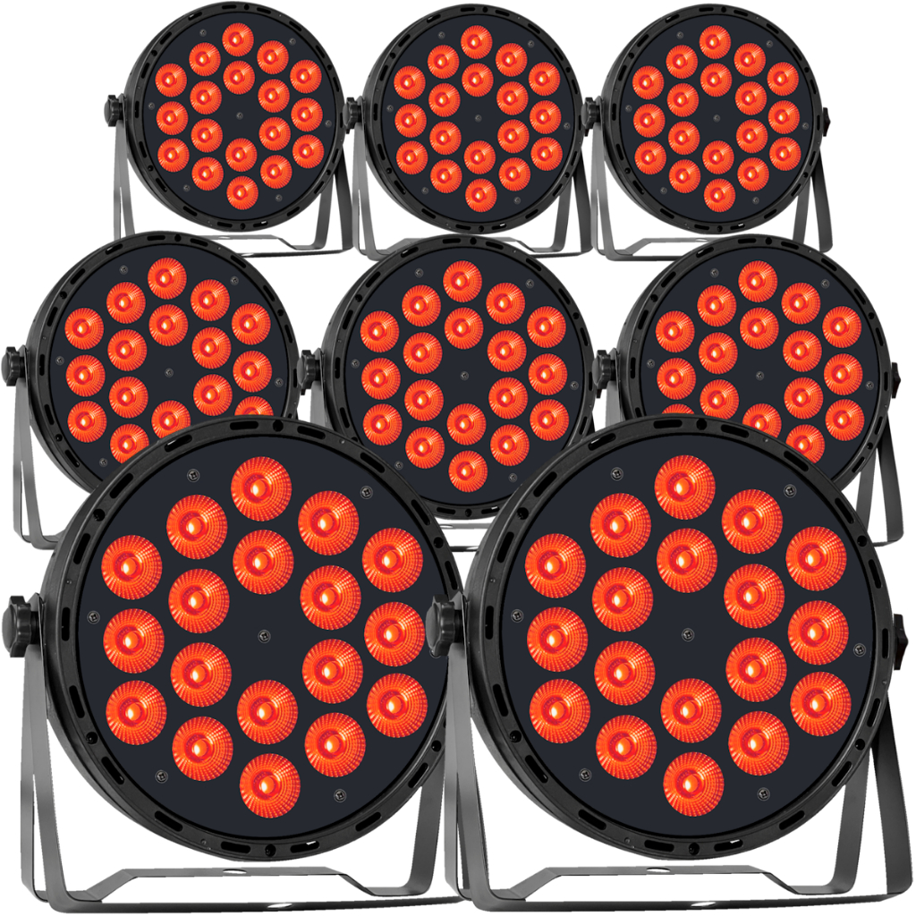 Kit 8 Parled ST-184N1 18 Leds 12w Rgbw Quadriled 4IN1 | Shopee Brasil