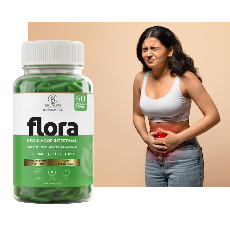 3x Flora Control 60 caps Beauty Liffe - Lactobacillus para Melhora