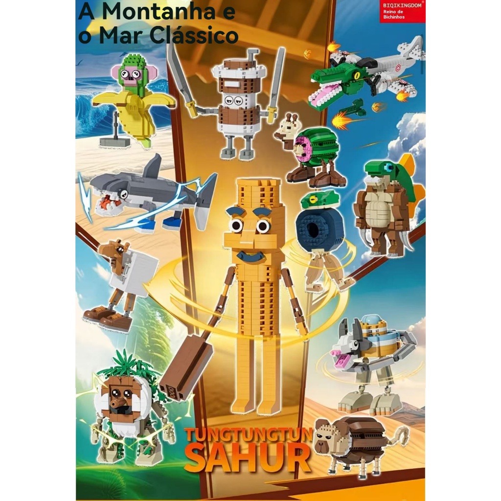 Tung Tung Tung Sahur - Brinquedo de Construção Criativa | Shopee Brasil