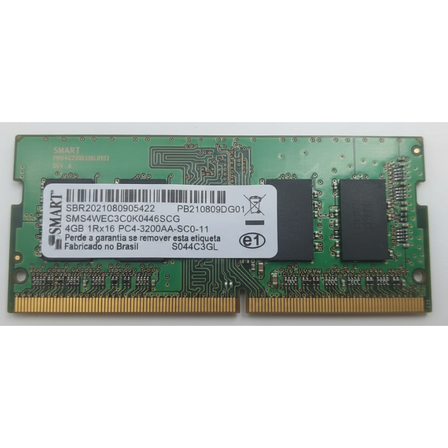 RAM 4GB DDR4 3200MHz SODIMM Per Laptop – PC4-3200AA, 1.2V, 260 Pin, Single Rank 1Rx16, Compatibile Con Notebook E Mini PC