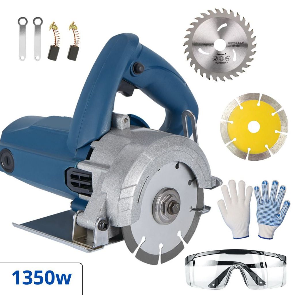 Serra Marmore Profissional 1350w 2 Discos Madeira E Piso Tipo Makita Bosch Vonder