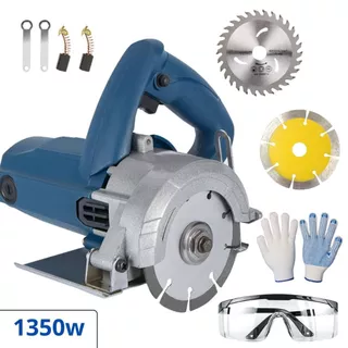 Serra Marmore Profissional 1350w 2 Discos Madeira E Piso Tipo Makita Bosch Vonder