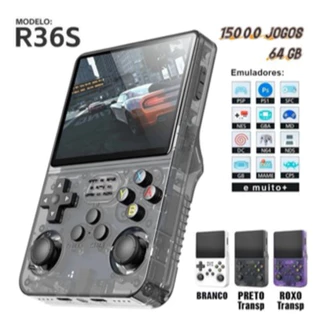 Console Portátil R36S + de 15.000 Jogos Vídeo Game 64g Linux Tela IPS 3.5 Polegadas em Oferta na Shopee