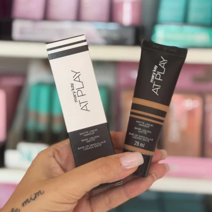 Base Líquida Matte Mary Kay At Play 29ml – Alta Cobertura, Efeito Sequinho e Toque Aveludado