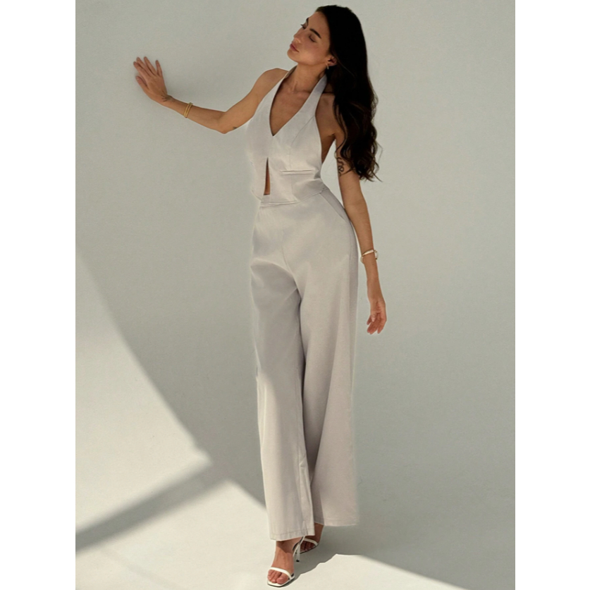 Conjunto Calça Skinny Alfaiataria Feminino Colete Social