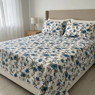Lençol Queen Avulso Toque de Seda e Algodão Macio | 2,30m x 2,50m Luxo Cama em Oferta na Shopee
