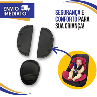Kit Protetores De Cinto Bebe Conforto Cadeirinha Almofadas em Oferta na Shopee