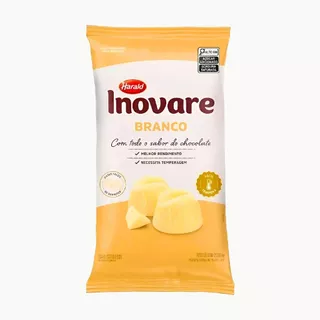Cobertura Sabor Chocolate Branca em Gotas INOVARE 1,010Kg Harald