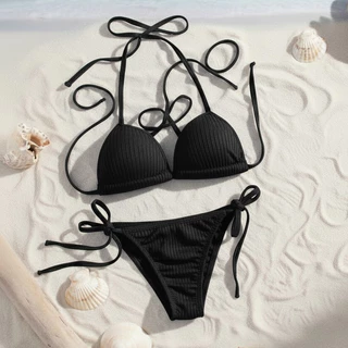 Biquíni Comfort Rib (Top e Calcinha) Canelado em Oferta na Shopee
