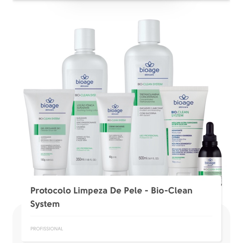 Protocolo Limpeza De Pele - Bio-Clean System | Shopee Brasil