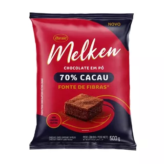 Chocolate Cacau em Pó 70% Natural Alcalino 500g Profissional Melken