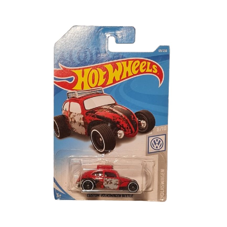 CUSTOM VOLKSWAGEN BEETLE VERMELHO 2019 HOT WHEELS 1:64 LACRADO