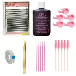 Kit Cílios Postiço Tufo Tufinho New Show Cilios em Casa Cola Salon Pro Ardell Lanell Profissional