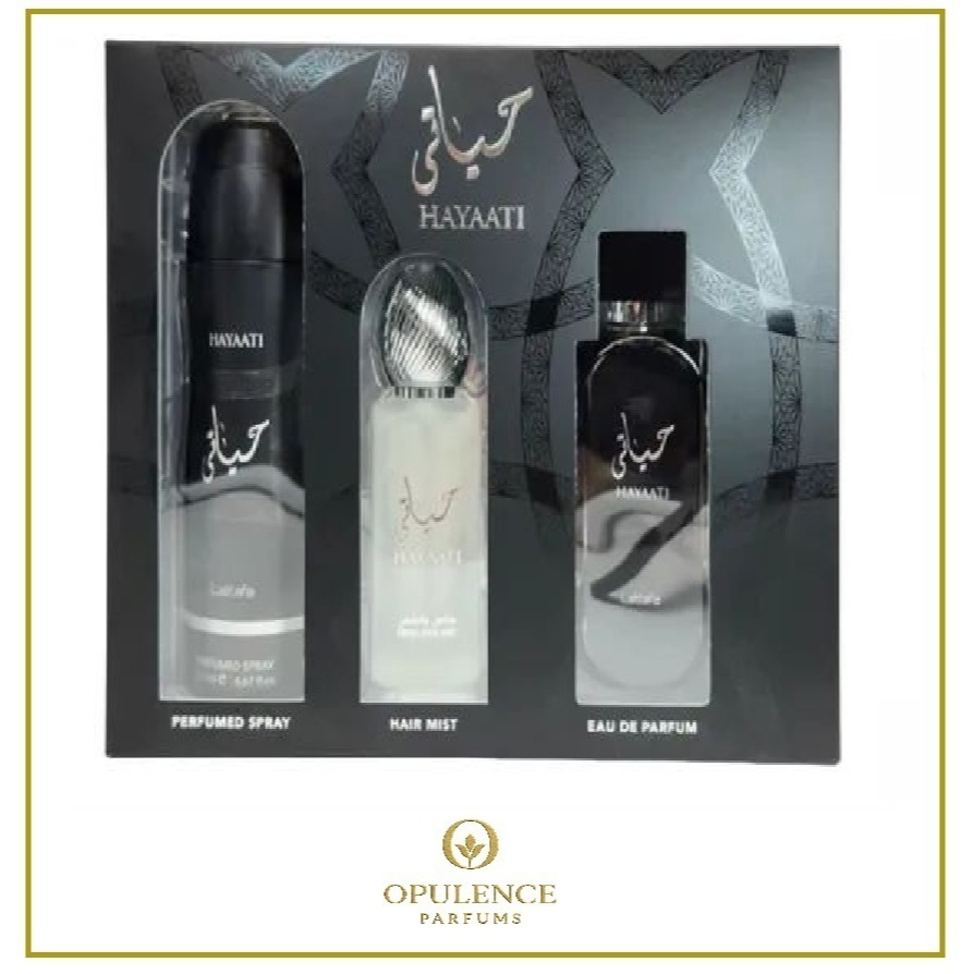 Kit Hayati Black - Gift Set - Perfume Lattafa Original | Shopee Brasil