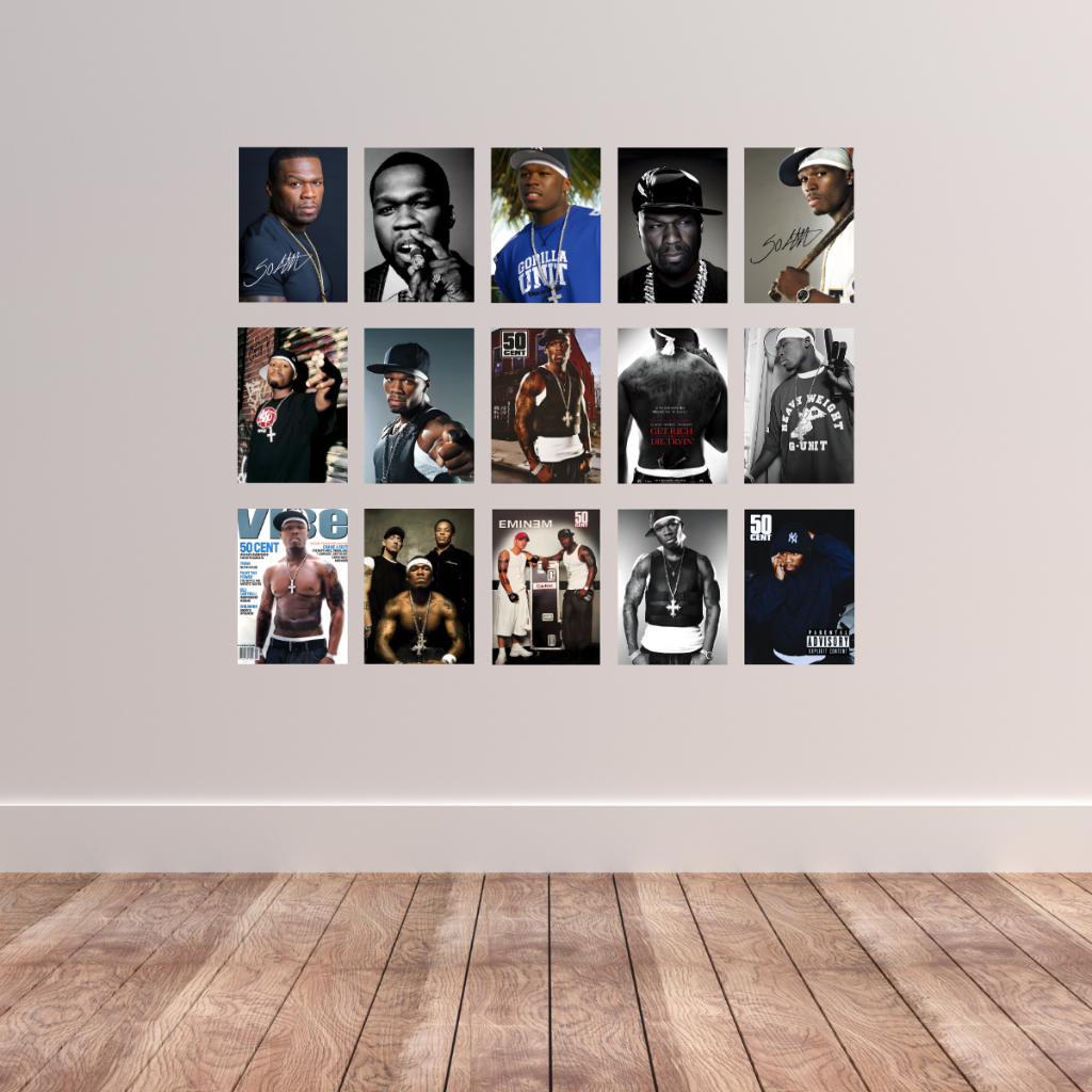 Pôster Premium 50 Cent – Rapper | A4 (20x30 cm) | Cartaz de