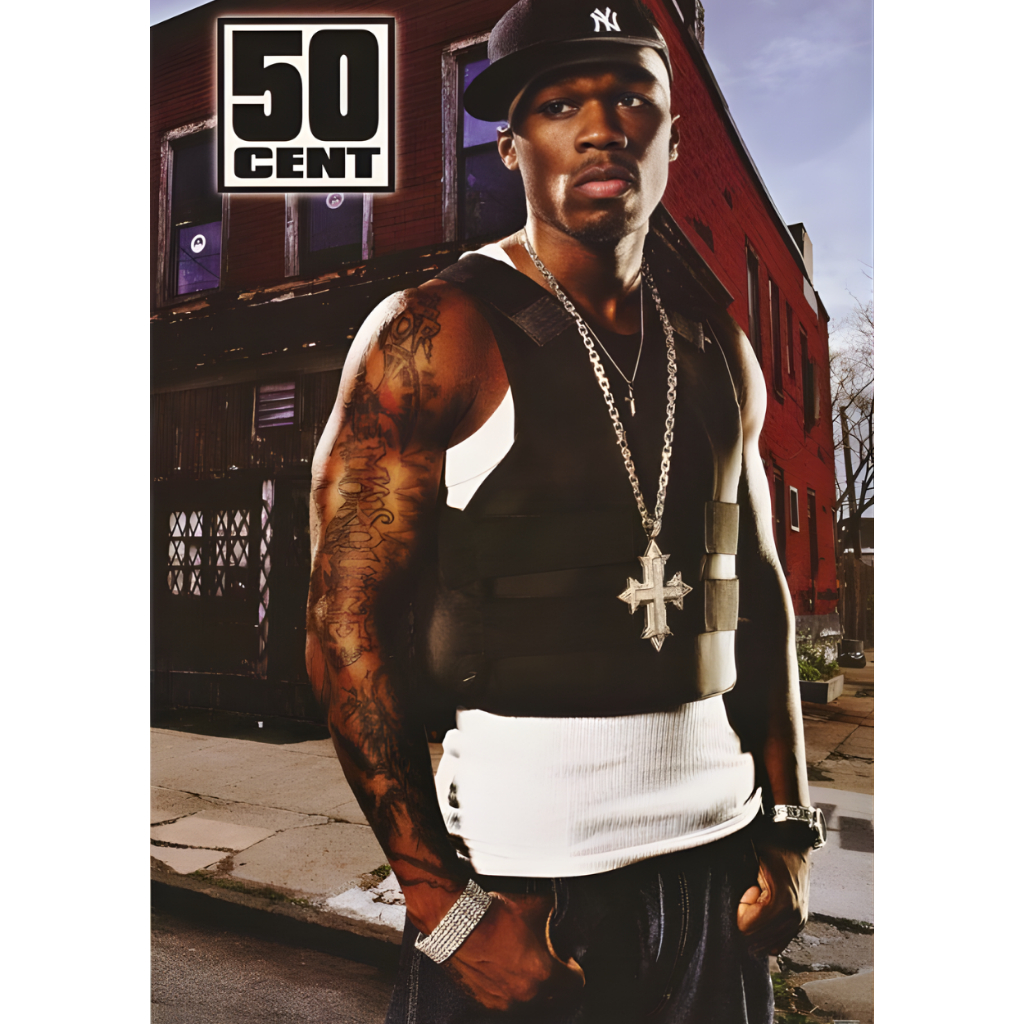 Pôster Premium 50 Cent – Rapper | A4 (20x30 cm) | Cartaz de