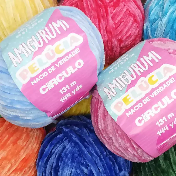 Linha Pelúcia Amigurumi Circulo Azul 131m 85g
