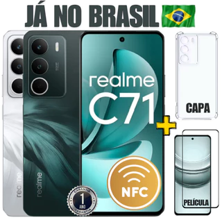 Celular Smartphone Realme C71 com NFC 256GB + 8GB RAM Dual SIM Tela de 6.67" + Capa e Película de Cortesia