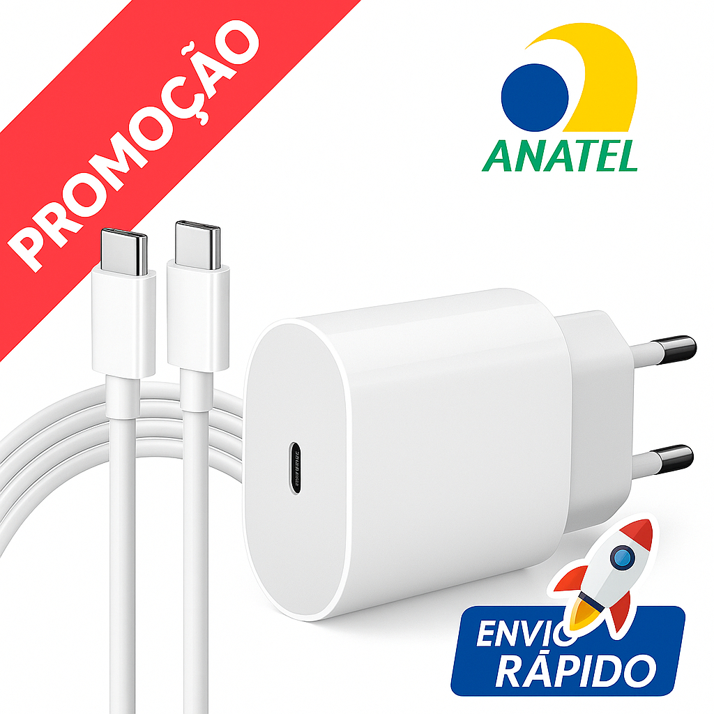 Carregador Turbo Compatível para Iphone 11 12 13 14 Pro Max X Xr Xs ...