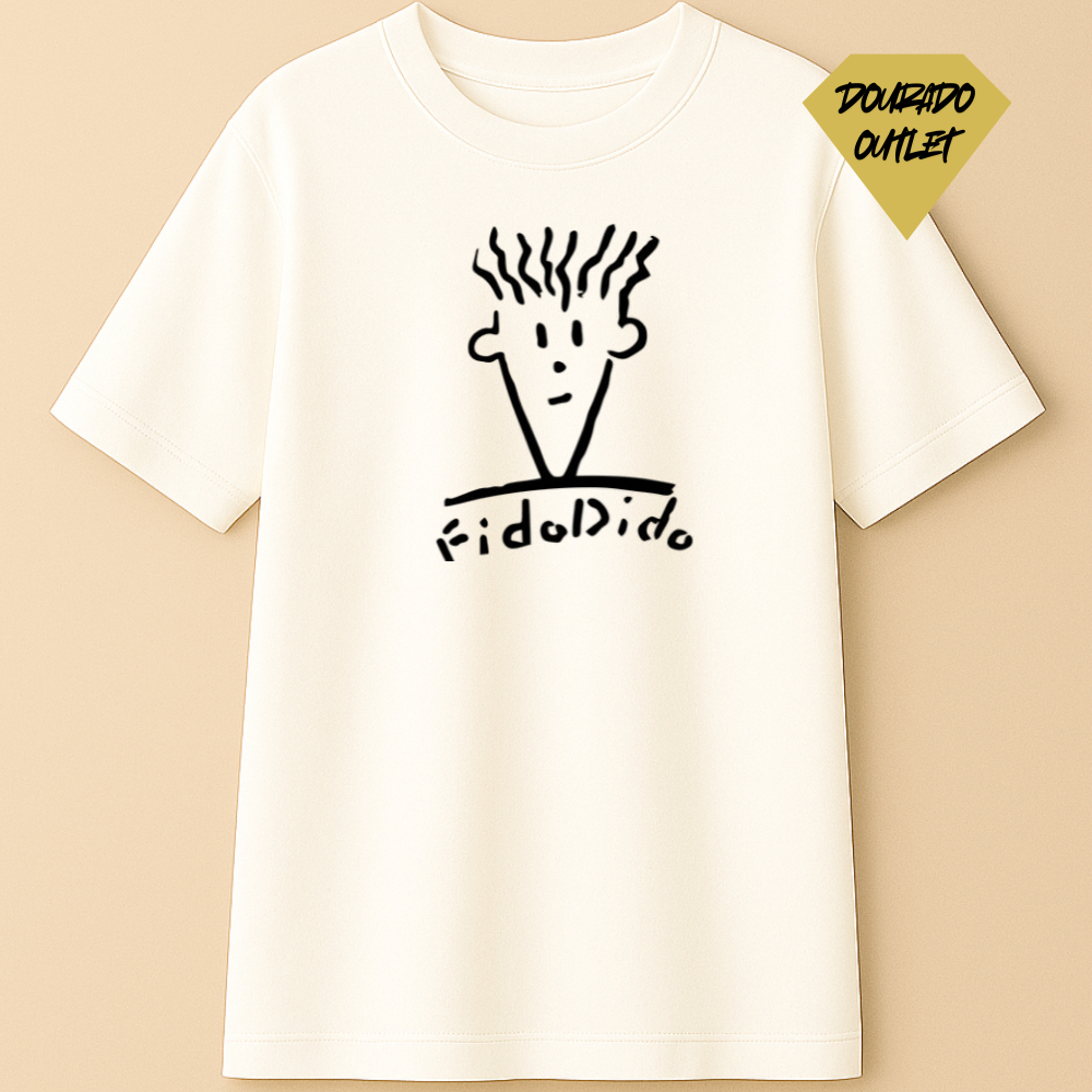 Camiseta Masculina Básica Fido Dido FD Vintage Camisa T-shirt