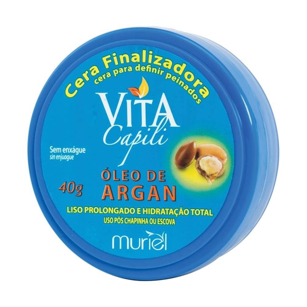 CERA FINALIZADORA MURIEL VITA CAPILI 40GRS ARGAN | Shopee Brasil