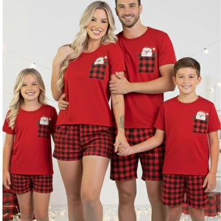 Pijama Família Estampado/ Pijama Família Natalino – Tal Pai, Tal Mãe, Tal Filho e Tal Filha | Edição Especial de Natal