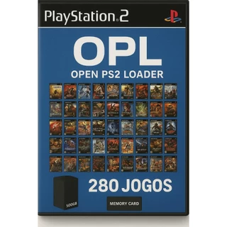 Kit opl PS2 HD500gb + memory card 8mb, com 280 jogos