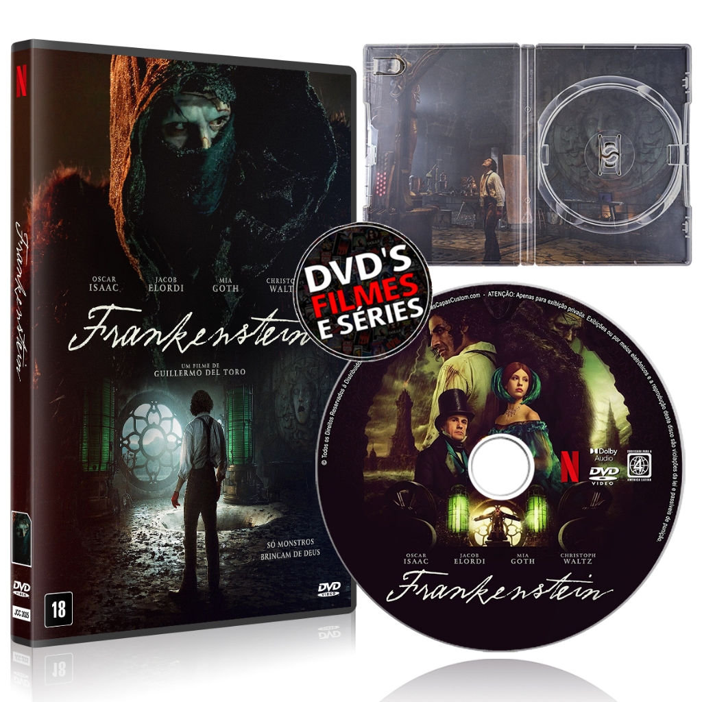 DVD Frankenstein de Guillermo del Toro (COM EXTRAS) 2025 Dublado e