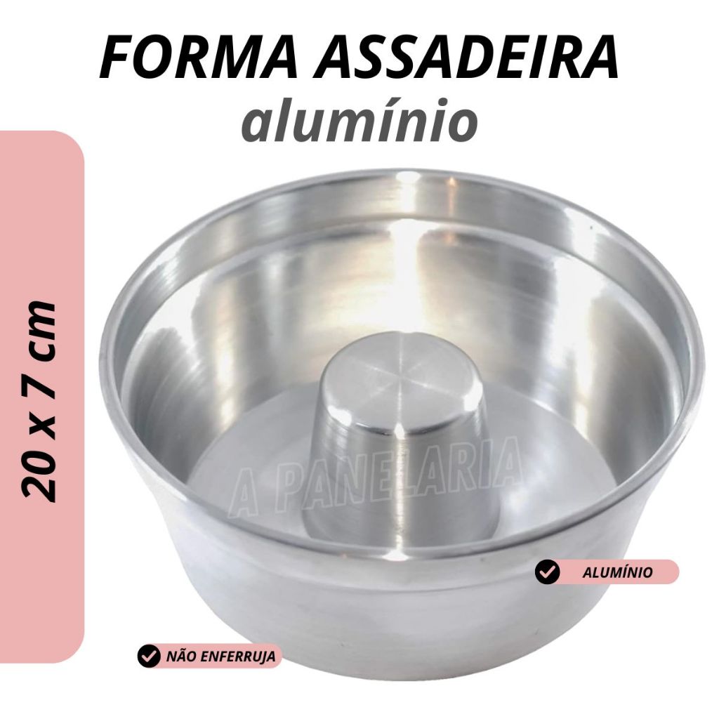 Forma 20x7 cm Alumínio assadeira redonda com cone multiuso p