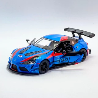 Miniatura Toyota GR Supra Racing Concept 1:36 Kinsmart – Fricção, Portas Abrem e Detalhes Realistas