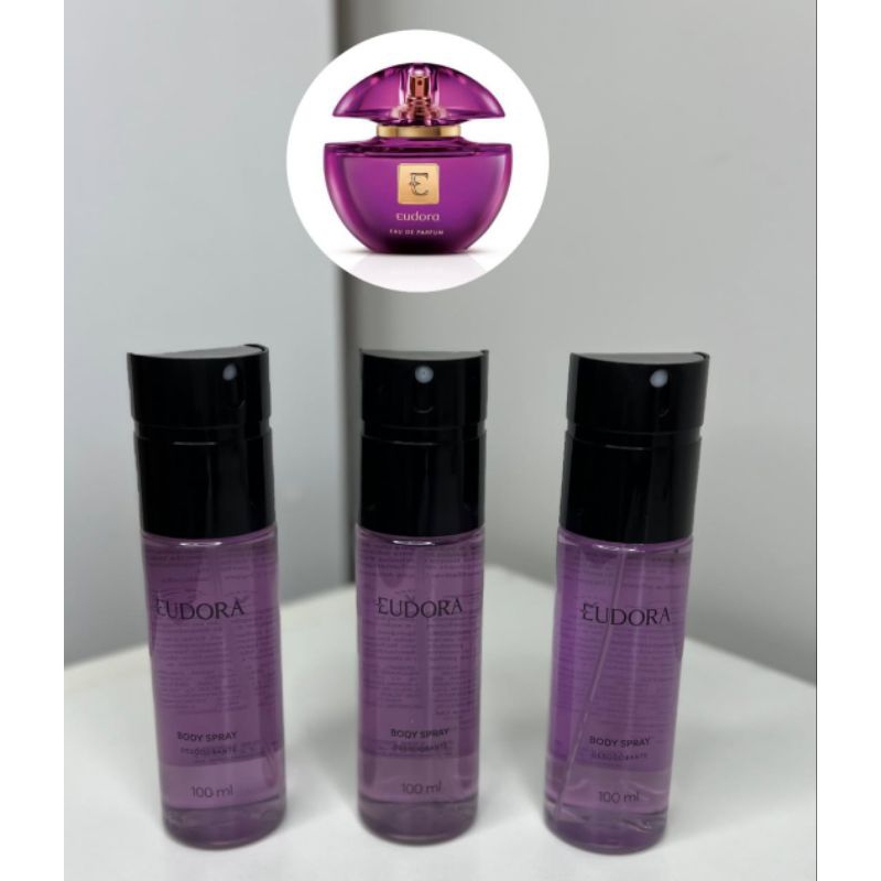 Body Spray Desodorante Eudora Roxo 100ml | Shopee Brasil