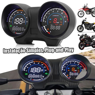Painel Digital LED Completo para Honda Titan 150 CG150 Fan 150 2004–2013 Velocímetro Odômetro Tacômetro LCD