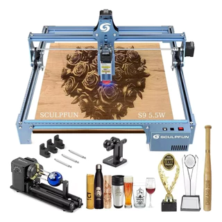 Sculpfun S9 90w Laser Gravador + RA Pro Max Rolo 4 Em 1 Stanly
