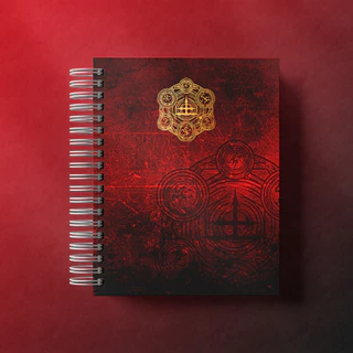 Caderno Hexatombe - inspiração Ordem Paranormal - tamanho A5 ou Colegial