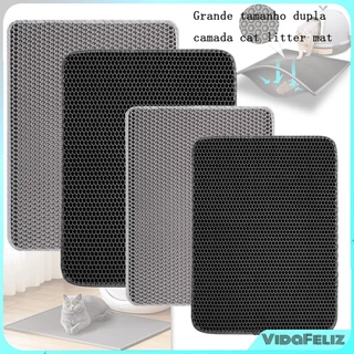 61x76cm Tapete Higiênico EVA Coletor de Areia Para Gato Lavável Dupla Camada Compatível com Caixa de Areia