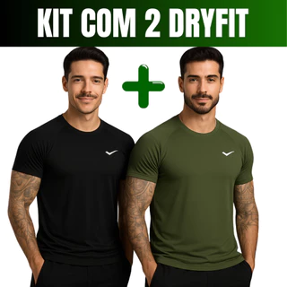 Kit 2 Camisetas Dry Fit Masculina - Casual - Treino - Academia - Esportes - Exercícios - Corrida