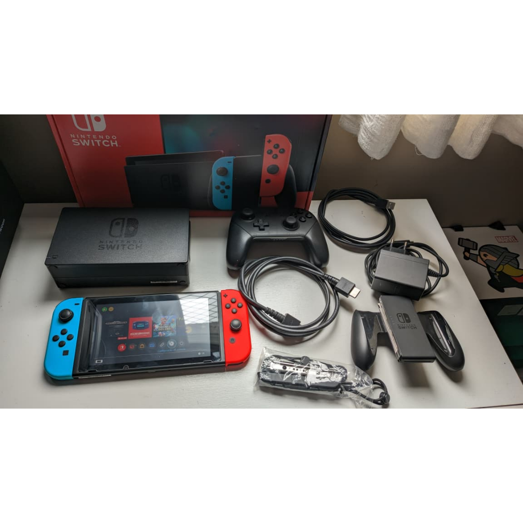 Nintendo Switch V2 + Pro Controller | Shopee Brasil