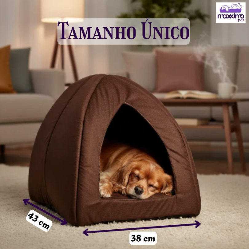 Maxximo Pet Casa 2 x1 Toca Iglu Grande Suede 45x45 Para Cachorro Caminha Pet Varias Cores