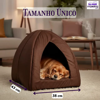 Maxximo Pet Casa 2 x1 Toca Iglu Grande Suede 45x45 Para Cachorro Caminha Pet Varias Cores